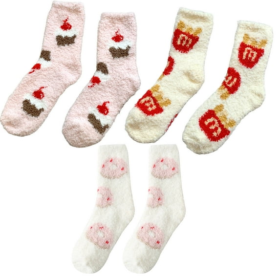 TELOLY Socks High Elasticity Does Not Foot Slippers Socks Warm But Not Heavy Reduce Friction Socks for Women,Style14