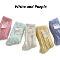thumbnail image 1 of TELOLY Socks Moisture-Wicking Ruffle Sockswhite Crew Socks Women Twice As Warm Highly Elastic Pink Socks,Style2, 1 of 1