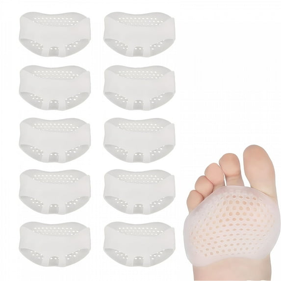TELOLY Soft Gel Foot Pads for Pain Relief and Comfort Metatarsal Pads - Ball of Foot Cushions for Women & Men