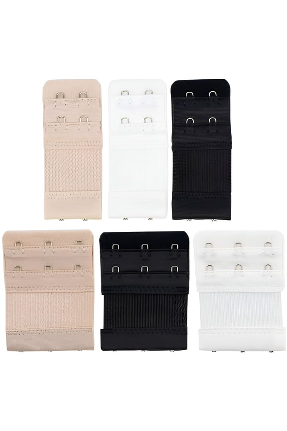 Soft Stretch Bra Extenders, Women'S 2/3 Hook, Pack of 3