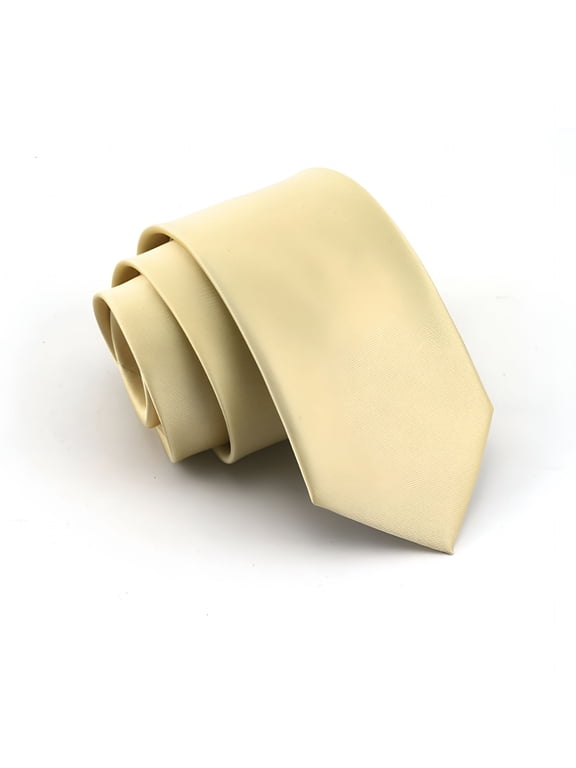 Solid Color Tie Mens Necktie for Business and Wedding