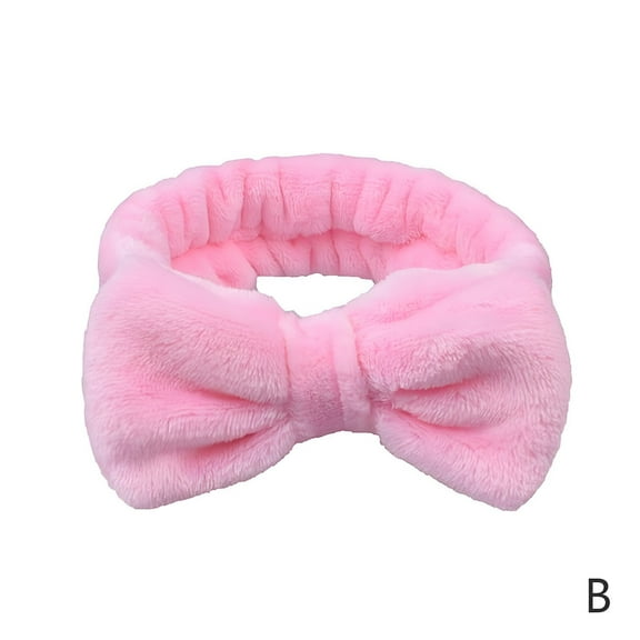 TELOLY Spa Headband Bow Hair Band, Pink