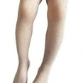 thumbnail image 1 of TELOLY Sparkle Tights,Breathable Net Style Rhinestone Tights,Colorful Fishnet Socks Trendy Look Knee High Socks,Beige, 1 of 4