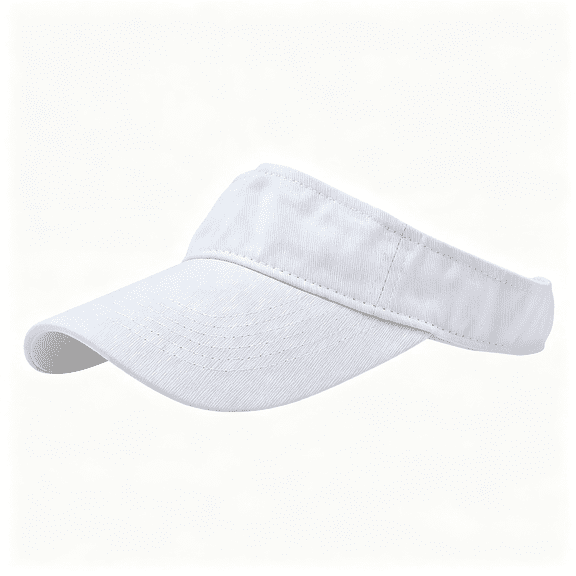 TELOLY Sport Sun Visor Hats Cotton Ball Caps Empty Top Baseball Sun Cap for Men Women Breathable Comfortable White Visor
