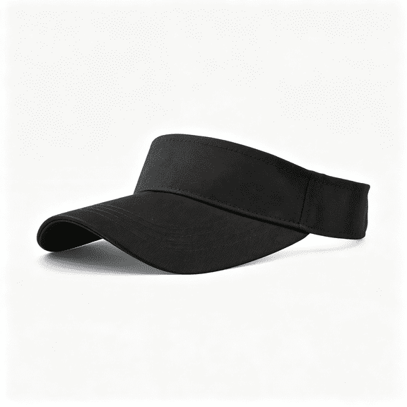 TELOLY Sports Sun Visor Hats Cotton Twill Ball Adjustable Soft Black Visor Sun Caps for Men Women