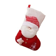 TELOLY Stockings,Ideal for Christmas Use Christmas Stocking,Classic Christmas Decoration Christmas Decoration,Santa Style