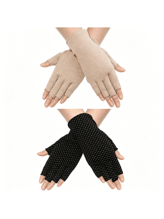 Sun Gloves for Women Uv Protection Fingerless Non Slip Sunscreen Driving Gloves for Summer Outdoor Breathable Driving Gloves Women Uv Protection