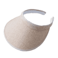 thumbnail image 1 of TELOLY Sun Hat Beach Sun Protection Hat with Large Brim Sun Hats for Women Women Summer Korean Style All-Match Empty Top Hat Beach Hat,Khaki, 1 of 2