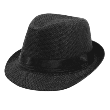 TELOLY Sun Hat Men and Women Korean Style British Straw Hats Beach Hat Fashionable and Versatile Hats for Summer Couples Top Hat,Black