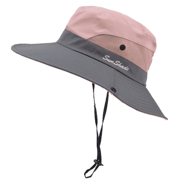 TELOLY Sun Hat Polyester Fiber,Lightweight Quick-Drying Bucket Hats for Woman Stylish and Beautiful Hat with Large Brim Bucket Hat,Light Gray
