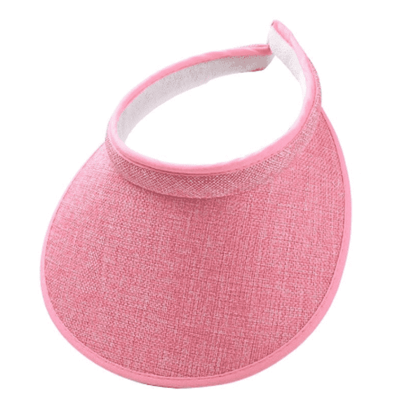 TELOLY Sun Hat Solid Color Fashionable Simple and Versatile Fedora Hats for Men Summer Wide Brim Headband Style Women'S Hollow Hat Beach Hat,Pink