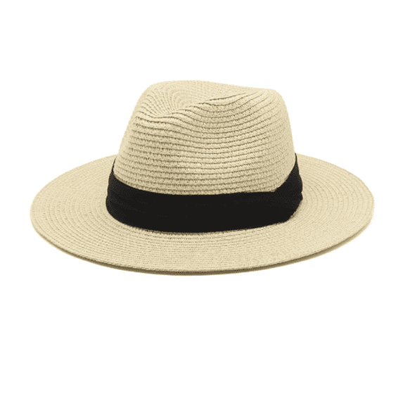 TELOLY Sun Hat Summer Men and Women Panama Hats Bucket Hat Four Seasons British Foldable Top Hat Beach Hat Hats for Men,Beige