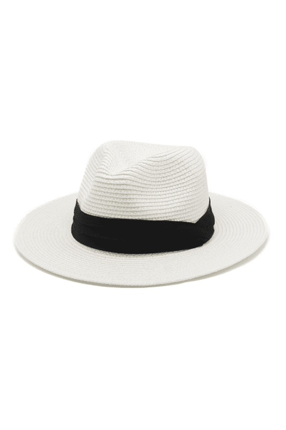 Sun Hat Summer Men and Women Panama Hats Bucket Hat Four Seasons British Foldable Top Hat Beach Hat Hats for Men,White