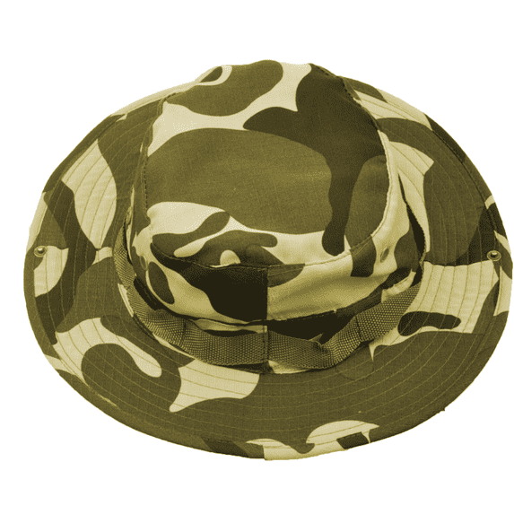 TELOLY Sun Hat Summer Round Edge Camouflage Bucket Hat One-Size-Fits-All Breathable Hole Drawstring Design Mens Hat,Style 2
