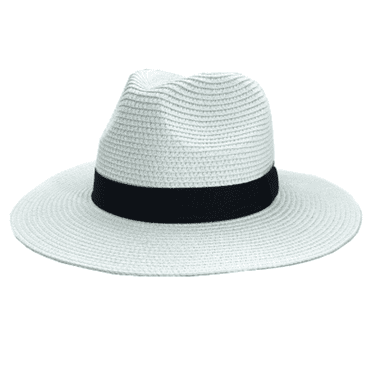 TELOLY Sun Hat Women Summer Wide Brim Hat Bucket Hats for Woman Four Seasons High Top Foldable Paper Straw Straw Hat,White