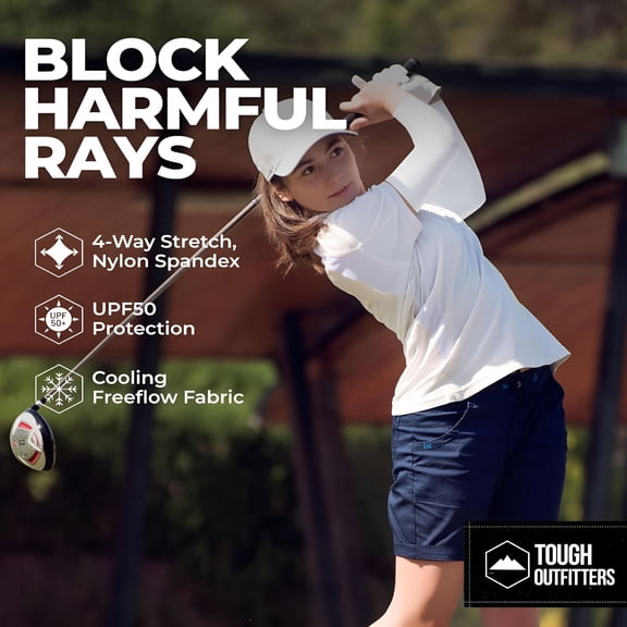 TELOLY Sun Protection Sleeves - UV Arm Sleeves for Men and Women - Golf Cooling Arm Sleeves - Baseball Sun Sleeves