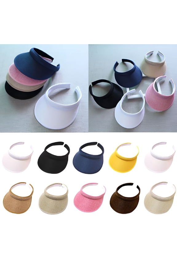 Sun Visors for Women Golf Visor Women Sports Sun Visor Hat Cloth Covered Slip on Visor Cotton Visor Cap Tennis Visor for Men