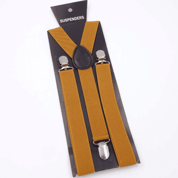 TELOLY Suspenders for Men Adjustable Length Mens Suspenders Suitable for All Seasons Anti-Slip and Wear-Resistant Shirt Stays,Beige