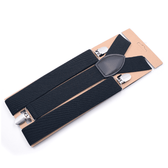 TELOLY Suspenders for Men Daily Commute Mens Suspenders Anti-Slip Wear-Resistant Tool Belt Suspenders,Black