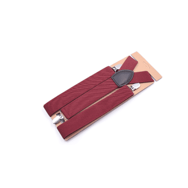 TELOLY Suspenders for Men Easy to Store Suspenders for Men Heavy Duty Environmentally Friendly Materials Anti-Slip Mens Suspenders,Red