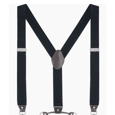 TELOLY Suspenders for Men Environmentally Friendly Materials Mens Suspenders Adjustable Length Anti-Slip Men'S Suspenders,Black