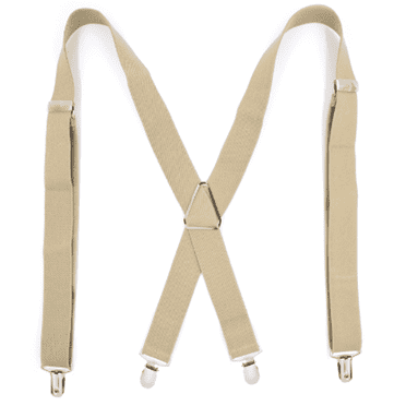 TELOLY Suspenders for Men Heavy Duty Adjustable Length Suspenders for Men Suitable for All Seasons Daily Commute Suspenders,Beige