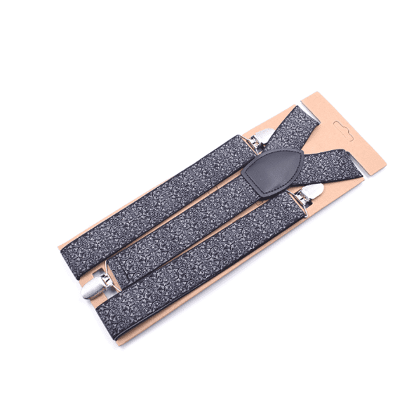 TELOLY Suspenders for Men Heavy Duty Suitable for All Seasons Mens Suspenders Adjustable Length Flexible Suspenders for Men,Black and White Dots