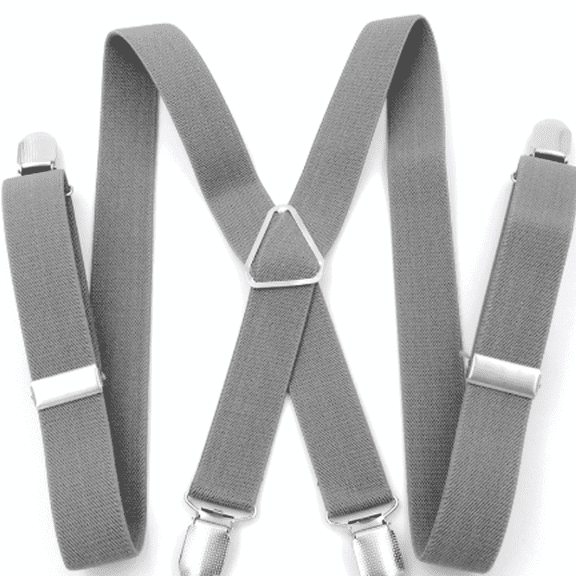 TELOLY Suspenders for Men Multiple Colors Available Men'S Suspenders Adjustable Length Environmentally Friendly Materials Suspenders,Gray