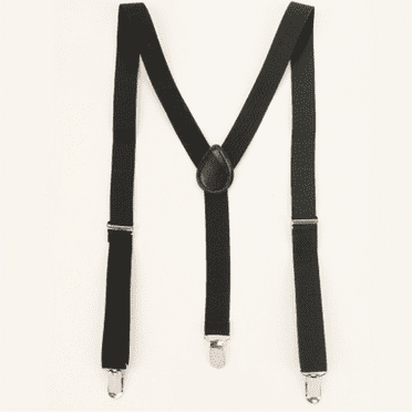 TELOLY Suspenders for Men No Fade Mens Suspenders Environmentally Friendly Adjustable Length Suspenders for Men Heavy Duty,Black