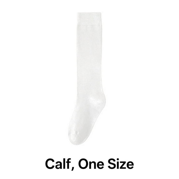 TELOLY Thigh High Socks,Relaxed Long Socks for Women,Breathable and Lightweight Over the Knee Socks for Women,White
