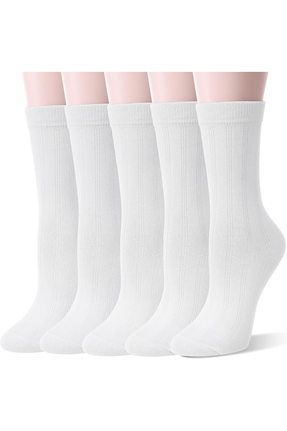 Thin Merino Wool Boot Socks Warm Winter Cozy Comfy Breathable Work Casual Socks for Women 5 Pairs Wool Socks