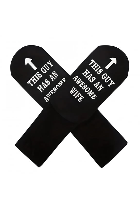This Guy Has An Awesome Wife Socks Husband Socks Funny Saying Non-Slip Letters Print Socks Men Valentines Day Gift