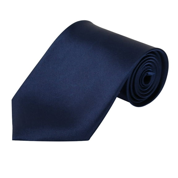 TELOLY Tie Classic 8cm Width Enhances Formal Attire Ties for Men Deep Navy