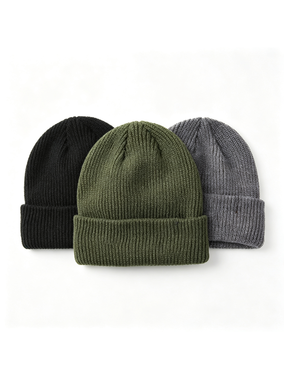 Toddler Beanie Baby Beanies Kids Winter Hats Children Knit Warm Cap | 100% Soft Acrylic, Cozy Double Layer Warmth, Elastic Zero-Pressure Fit, Growing 3 Sizes (0-8Y), Multicolor Packs