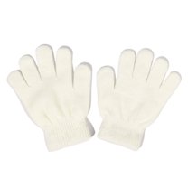 TELOLY Toddler Gloves Fashionable and Functional Toddler Mittens Great for Quick Errands Toddler Snow Gloves Soft Inner Fleece White