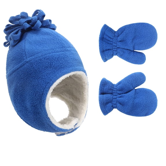 TELOLY Toddler Hat And Glove Set Good Breathability Toddler Hat Prevents Stuffiness Hat And Gloves Baolan