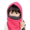 thumbnail image 1 of TELOLY Toddler Hat,Windproof and Warm Baby Beanie,One-Hole Hood Baby Hats,,Magenta,Dark Gray, 1 of 2