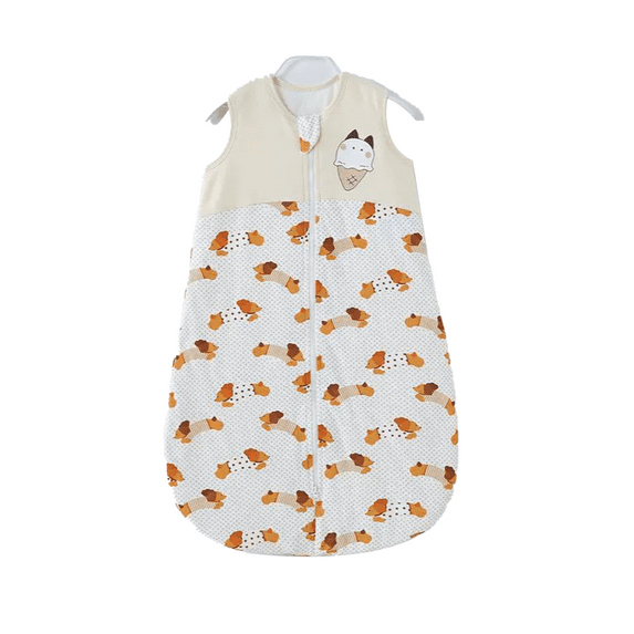 TELOLY Toddler Sleep Sack,Ergonomic Baby Boy Swaddles,Comfortable Wearable Blanket,Yellow Cartoon Dog,L