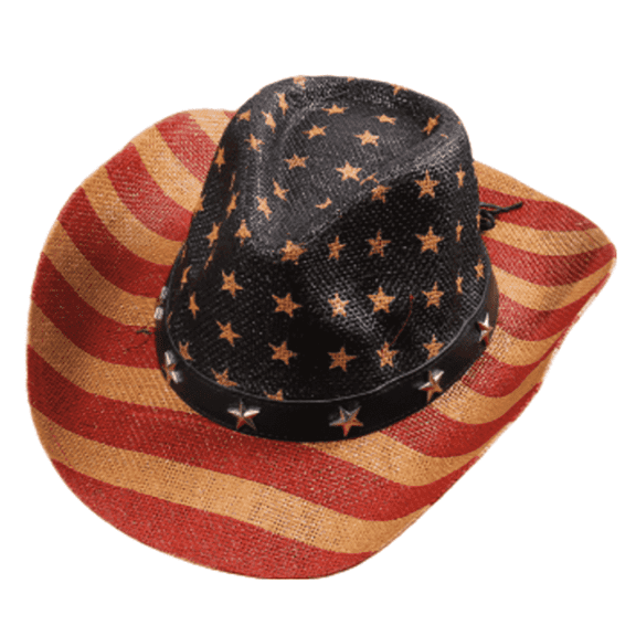 TELOLY Top Hat American Flag Western Panama Cowboy Hat Womens Hats Personalized Prairie Star Jazz Hat Hats for Women,Style 6