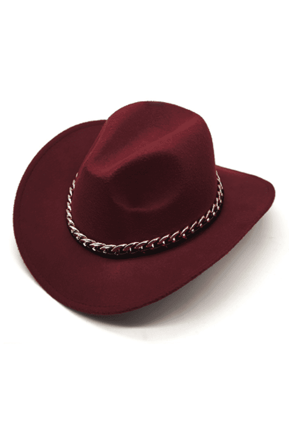 Top Hat British Style Western Cowboy Hat Fedora Hats for Men Outdoor Gentleman Soft Felt Large Curved Brim Warm Jazz Hat Womens Hats,Claret