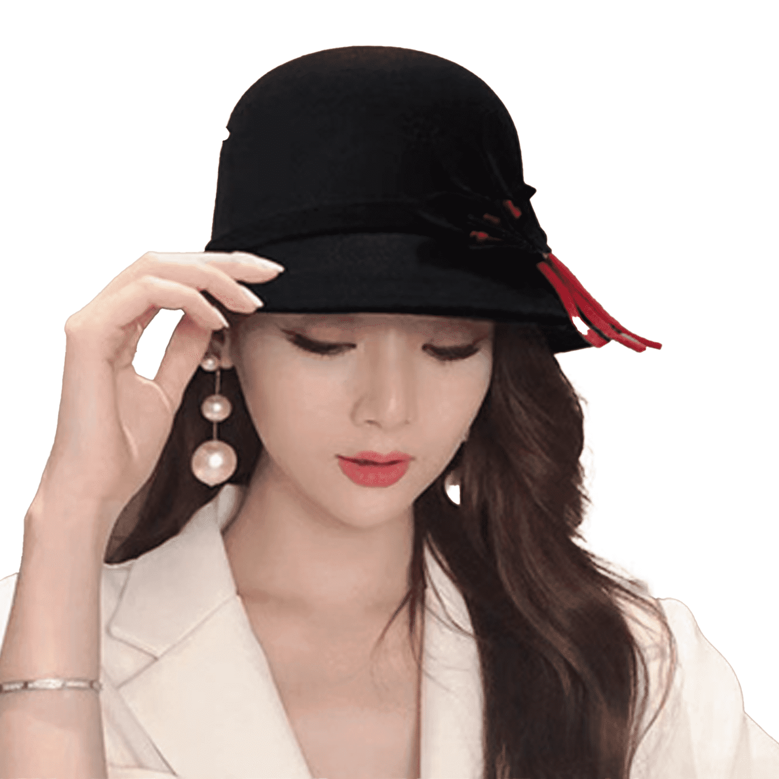 TELOLY Top Hat Women Summer Korean Style Retro Woolen Hat Hats for