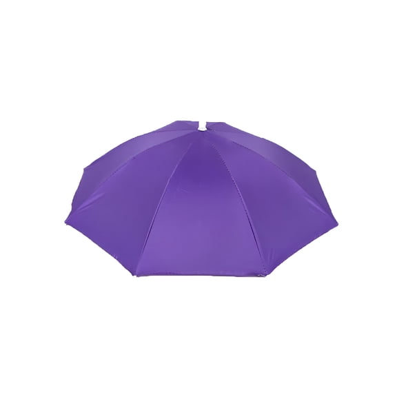 TELOLY Umbrella Hands Free Uv Protection Adjustable Headwear Unisex Hat,Polyester,Purple