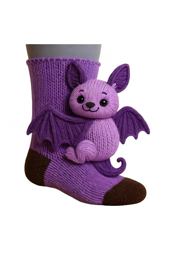 Unisex Christmas Knit Animal Socks, Crazy Socks, Novelty Funny 3D Animal Socks, Long Cotton Floor Socks, One Size Warm Socks