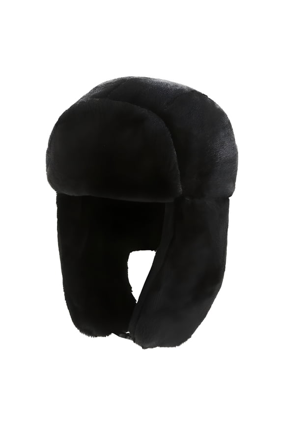 Unisex Men Women Russian Hat Trapper Bomber Keep Warm Ear Flaps Winter Ski Hat Solid Cap Headwear Bonnet Outdoor Sports Hat