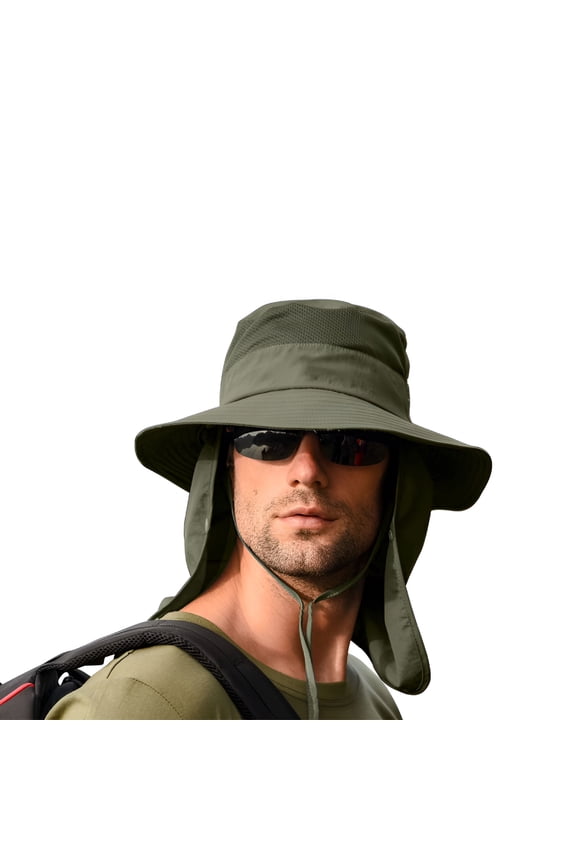 Unisex Sun Bucket Hat Neck Flap Cover,Wide Brim Fishing Safari Cap Uv Protection Sun Hats for Women Uv Protection
