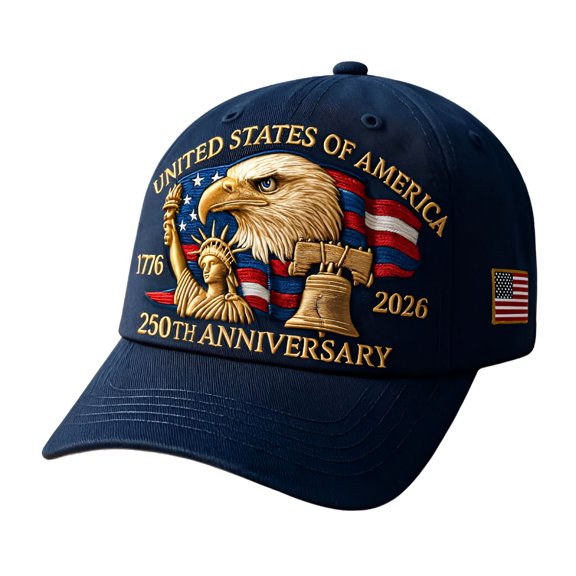 TELOLY United States 250th Anniversary Hat, Adjustable Eagle Print Marine Corp Veterans Hat, Retro Washed Caps