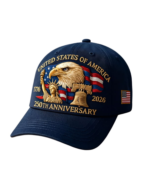 United States 250th Anniversary Hat, Adjustable Eagle Print Marine Corp Veterans Hat, Retro Washed Caps