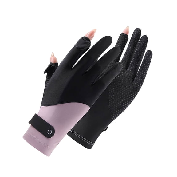 TELOLY Upf 50+ Sun Protection Gloves for Women Driving Cycling Uv Blocking Fingerless Touchscreen Full Finger Breathable Outdoor Sports Golf Running Hiking Fishing Gardening Hand Shield