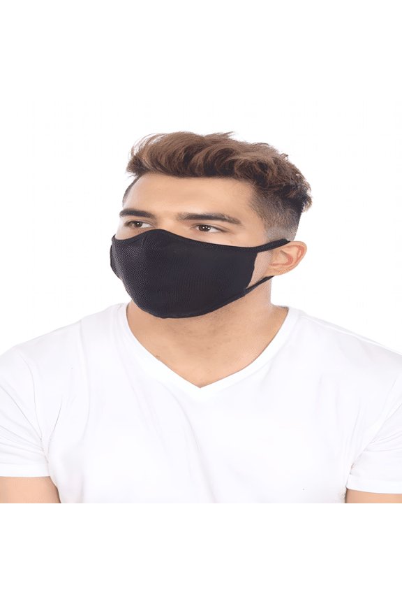 Washable Disposable Black Face Masks,2 Ply Mask,3 Pack,Small and Medium,(S/M)