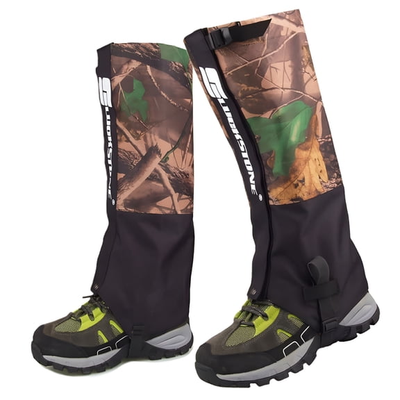 TELOLY Waterproof Snake Gaiters, Wear-Resistant Camouflage Leg Guards with Hook & Loop, Hiking & Hunting Protection